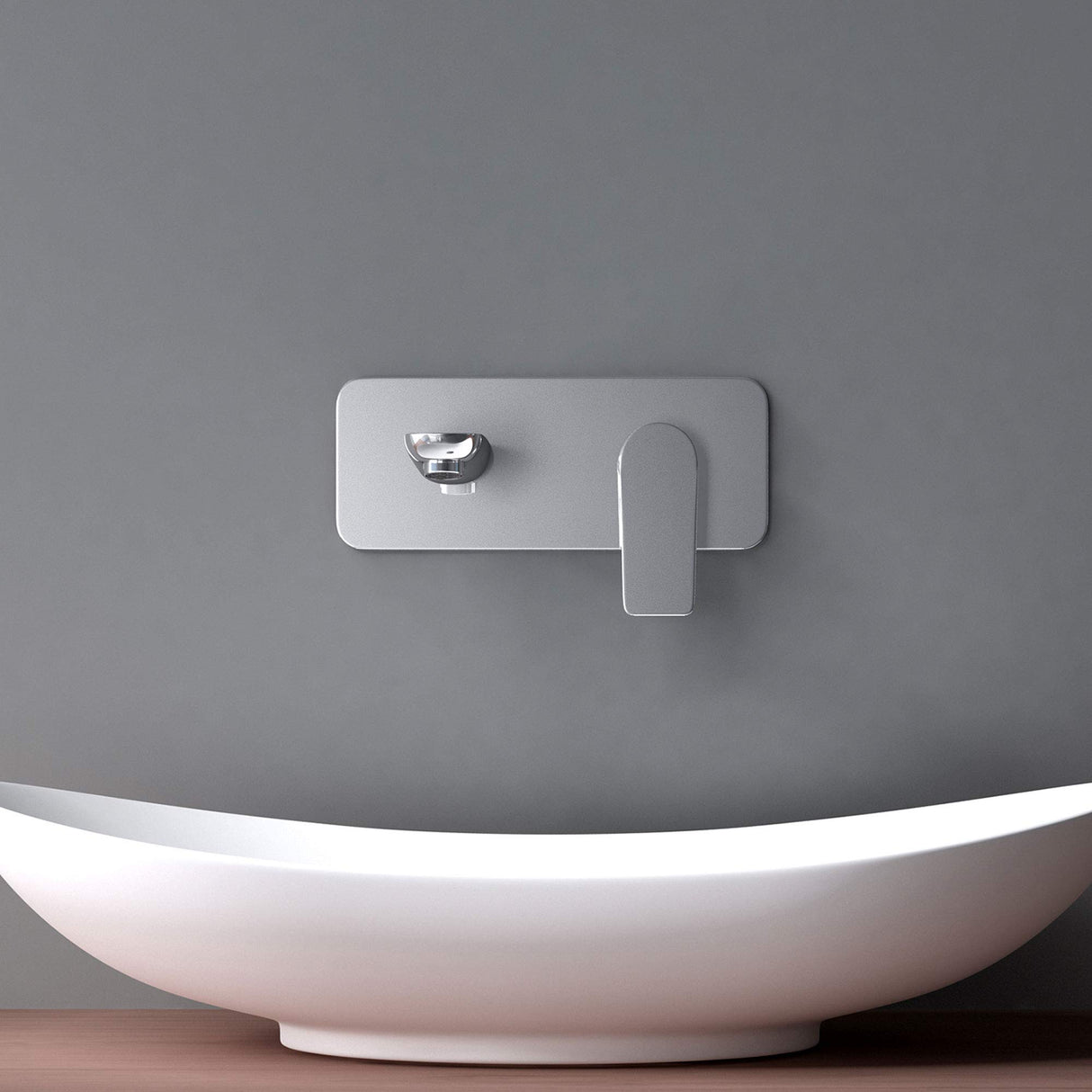 glasvilla Miscelatore per Lavabo a Muro Rubinetto Lavabo a Parete per bagno con Corpo a Incasso