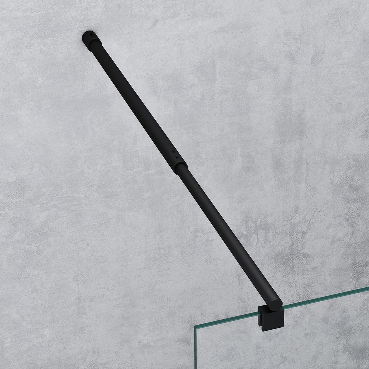 glasvilla Box Doccia Walk-In in Vetro 10mm Parete Doccia in Vetro di Sicurezza ESG con Rivestimento Nano e Braccio di Sostegno BRAM1&BRAM3 Bremen2