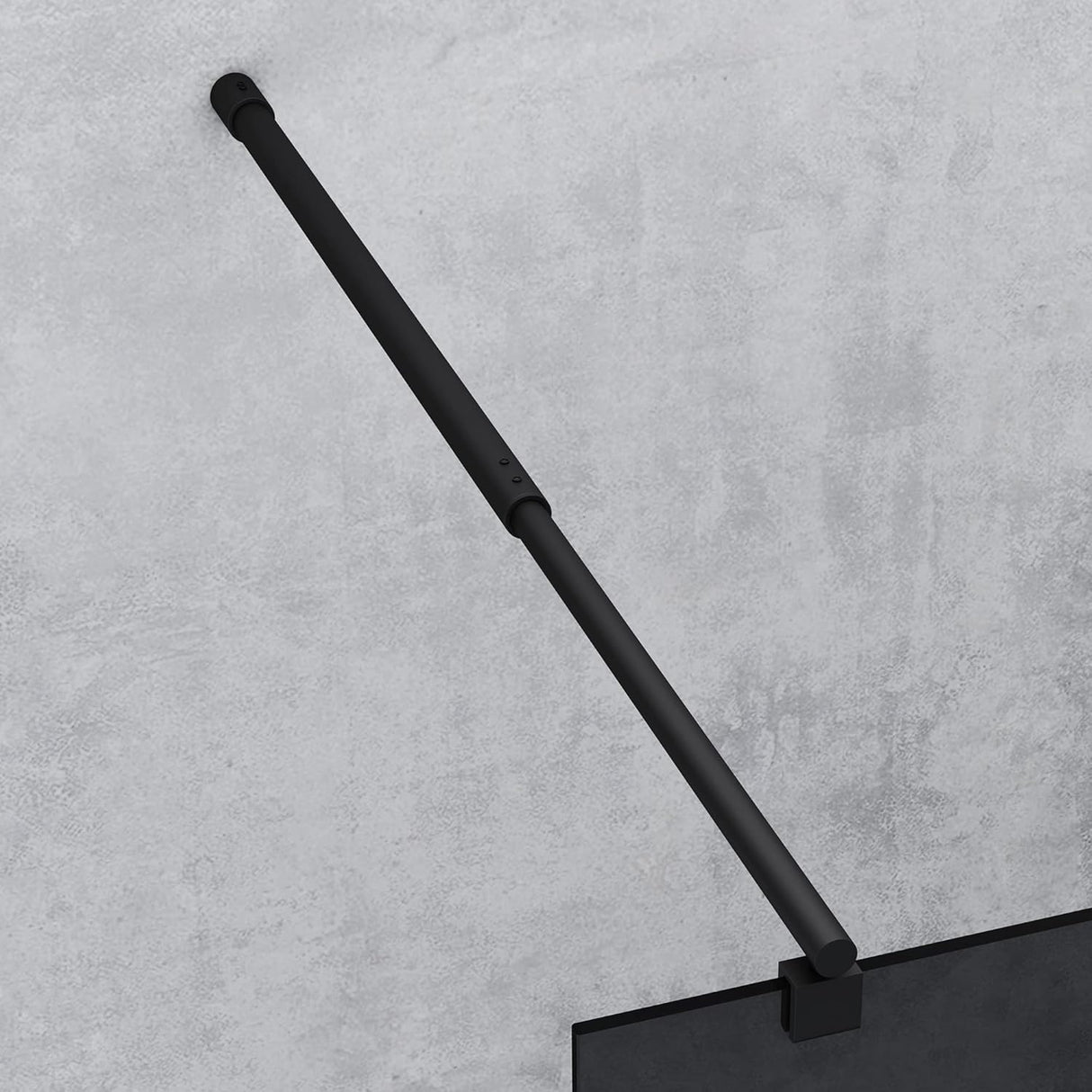 glasvilla Box Doccia Walk-In in Vetro 10mm Parete Doccia in Vetro di Sicurezza ESG con Rivestimento Nano e Braccio di Sostegno BRAM1&BRAM3 Bremen2