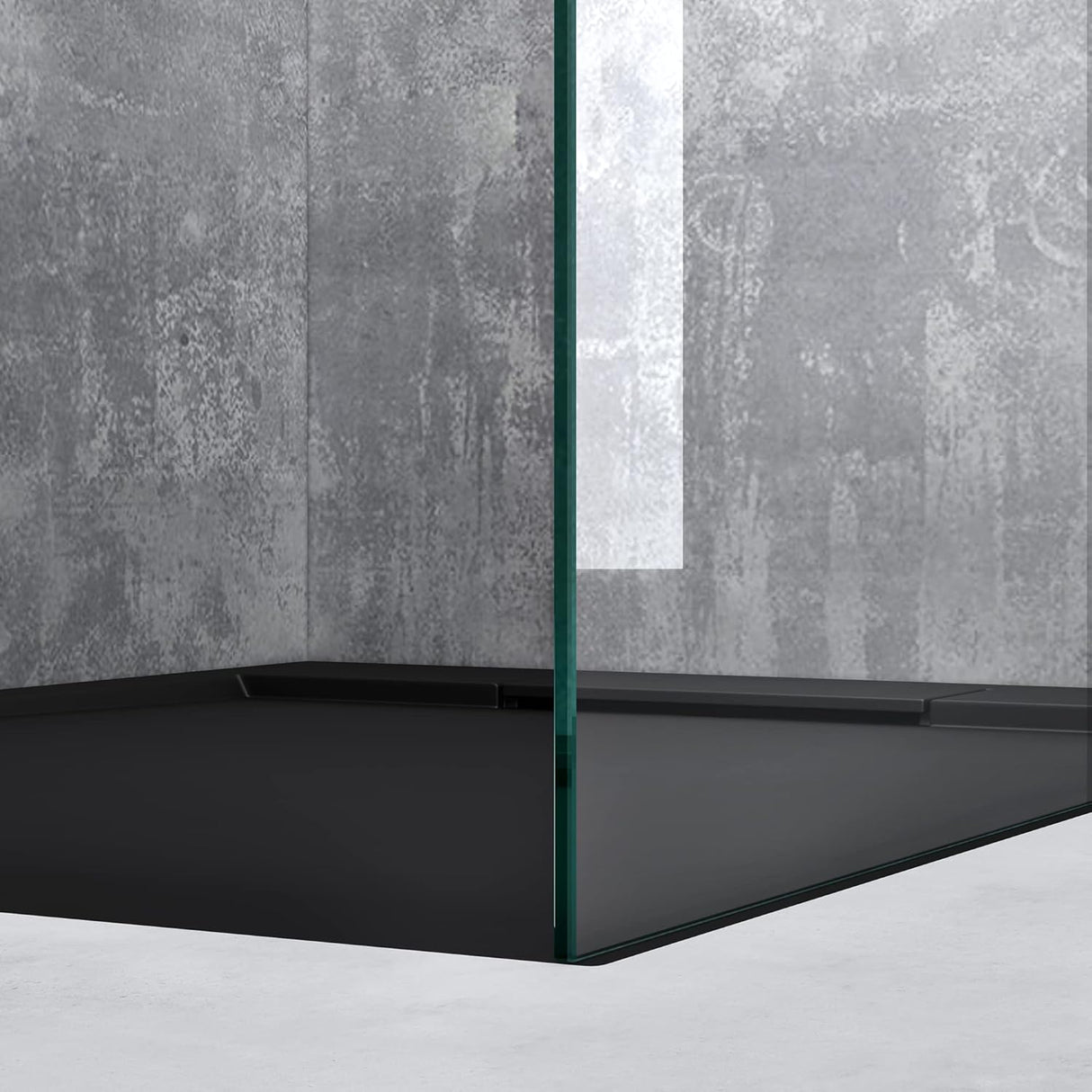 glasvilla Box Doccia Walk-In in Vetro 10mm Parete Doccia in Vetro di Sicurezza ESG con Rivestimento Nano e Braccio di Sostegno BRAM1&BRAM3 Bremen2