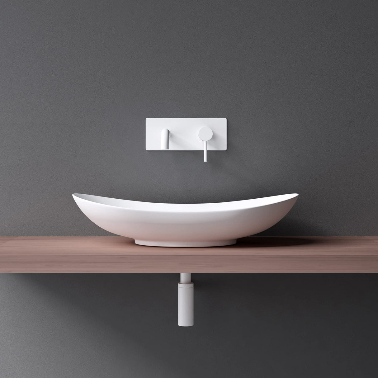 glasvilla Miscelatore per Lavabo a Muro Rubinetto Lavabo a Parete per bagno con Corpo a Incasso