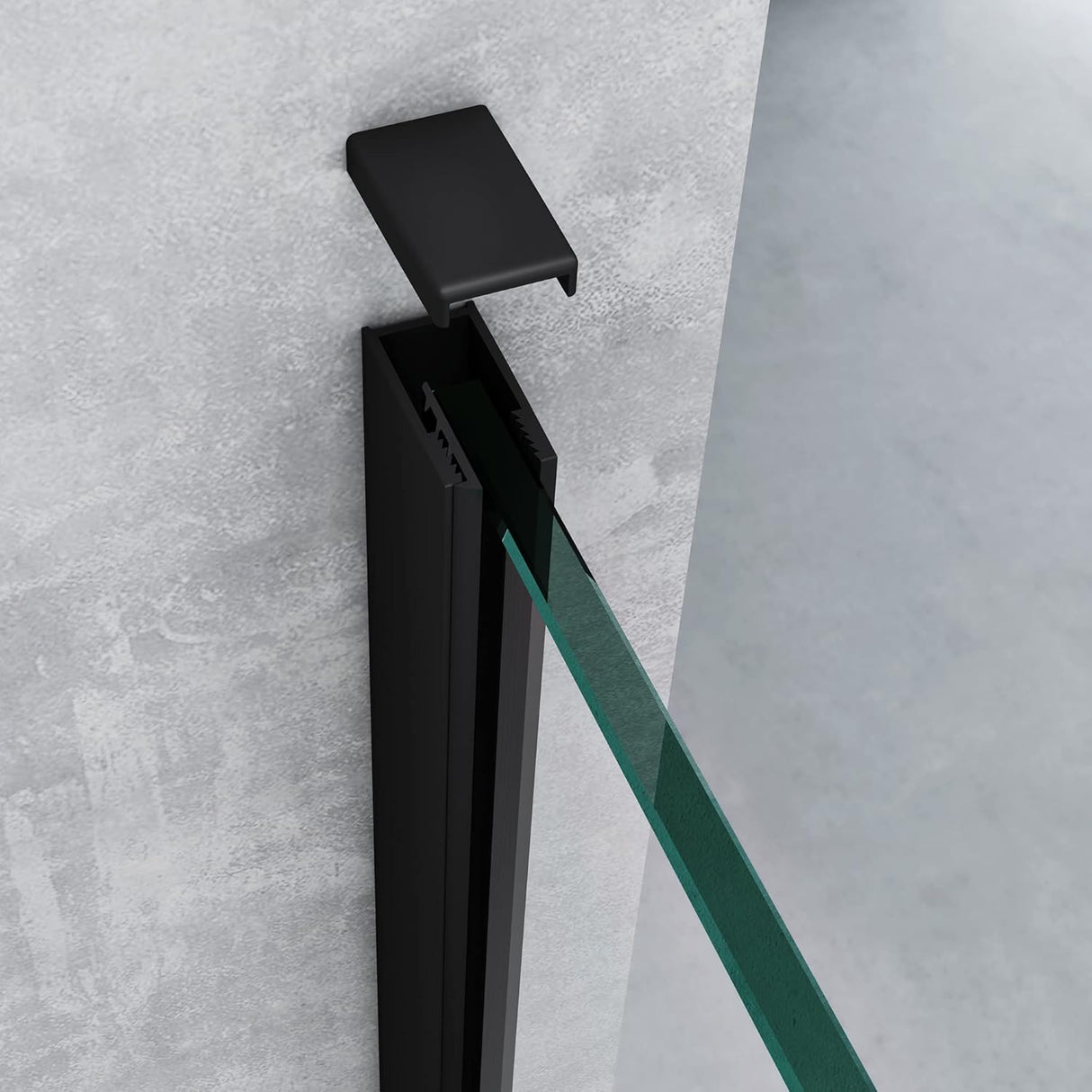 glasvilla Box Doccia Walk-In in Vetro 10mm Parete Doccia in Vetro di Sicurezza ESG con Rivestimento Nano e Braccio di Sostegno BRAM1&BRAM3 Bremen2