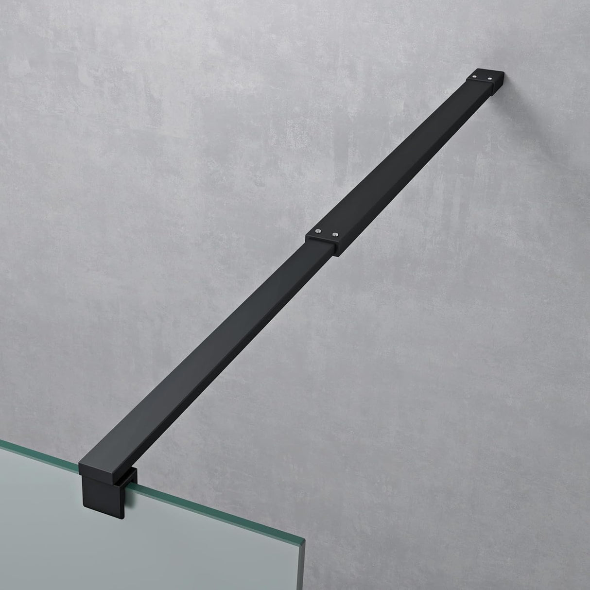 glasvilla Box Doccia Walk-In in Vetro 10mm Parete Doccia in Vetro di Sicurezza ESG con Rivestimento Nano e Braccio di Sostegno BRAM1&BRAM3 Bremen2