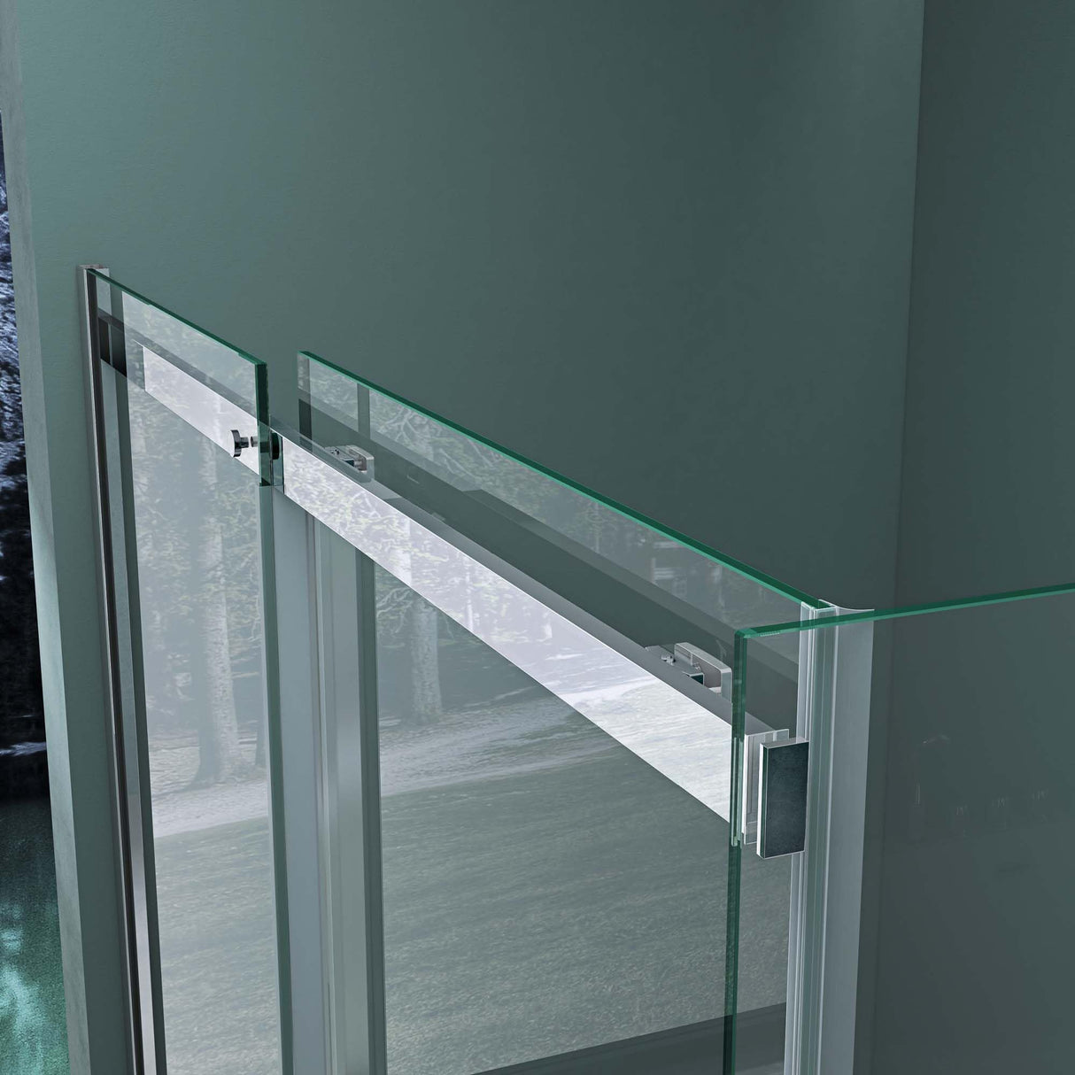 galsvilla Cabina de ducha Separación de ducha 8mm vidrio de seguridad con NANO ducha de esquina con puerta corredera Ravenna18