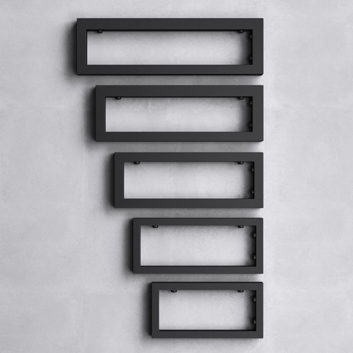 glasvilla Diseño Consola de Pared de Acero Inoxidable Soporte para Lavabo 2 Piezas WH01