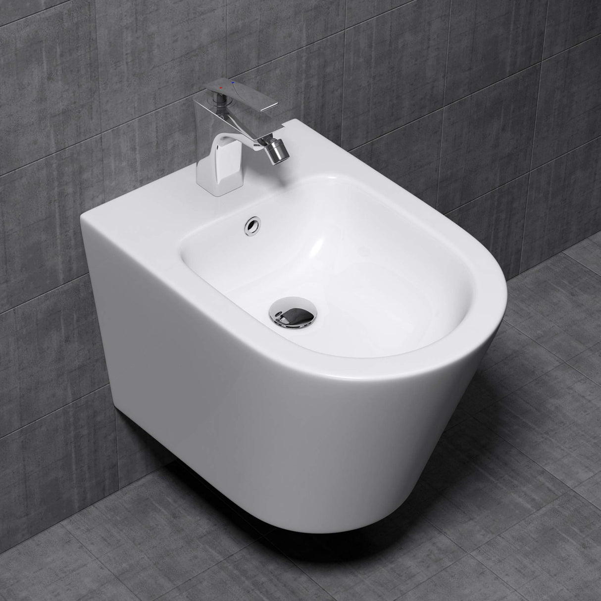 glasvilla Wand Bidet Keramik Bidet Hänge-Bidet WC-Bidet Formschön Weiß