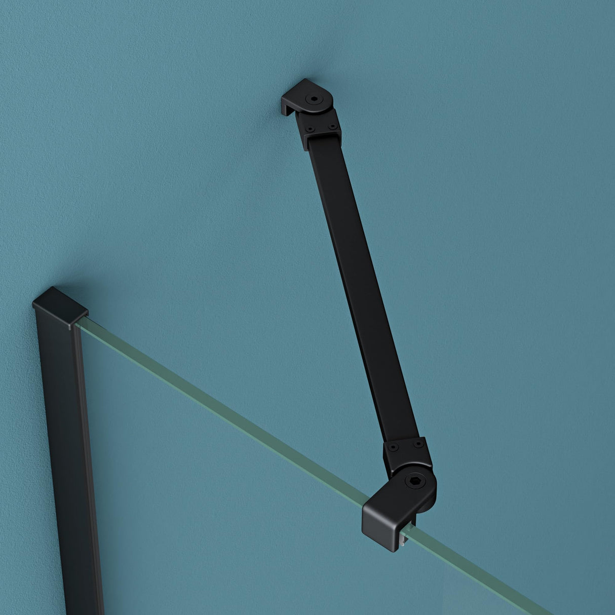 glasvilla Stabilizzatore di Fissaggio a Parete In Vetro per Parete Doccia, Girevole a 180° Per Vetri Di Spessore 6-10mm, Stabilizzatore Per Box Doccia in Alluminio per Box Doccia Walk-in