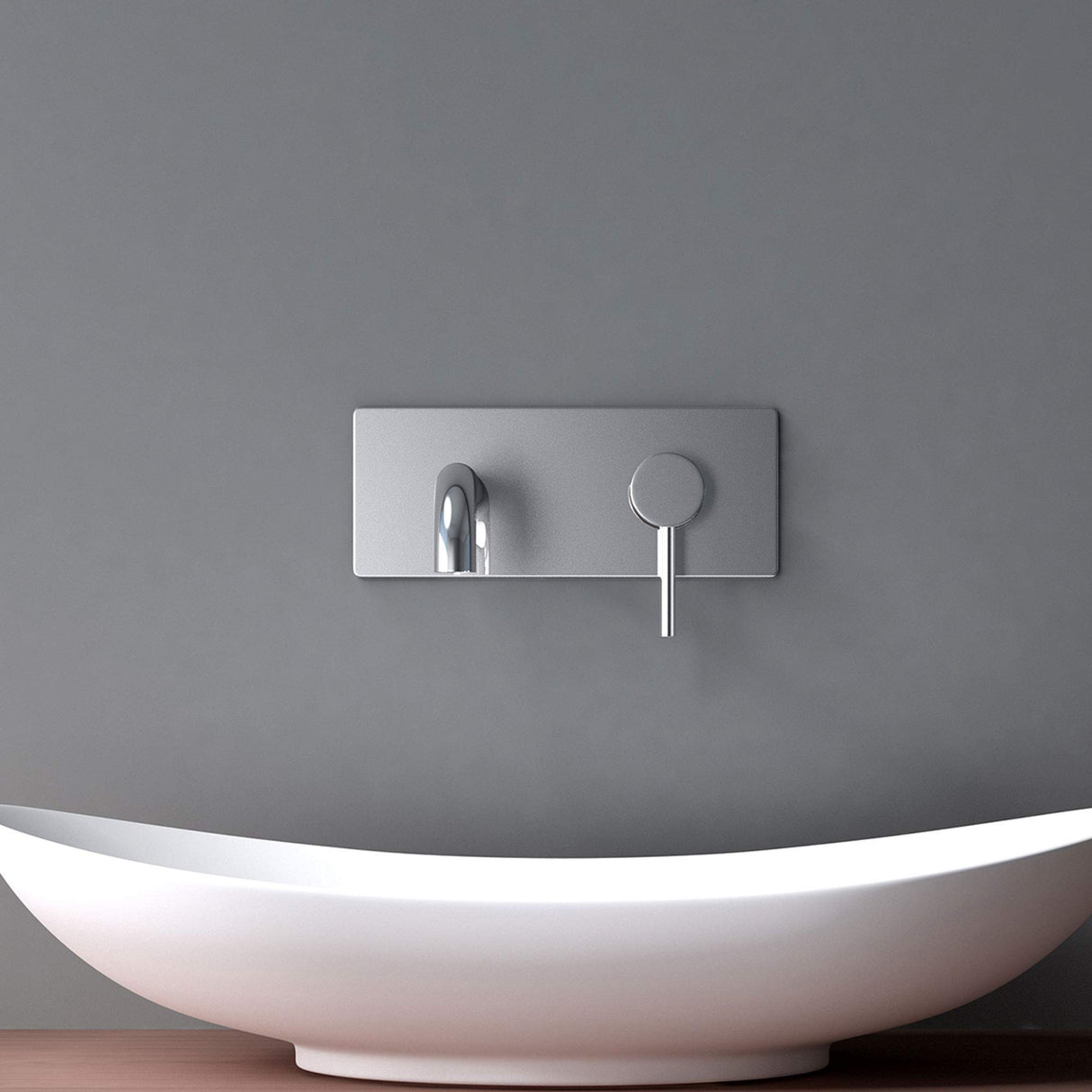 glasvilla Miscelatore per Lavabo a Muro Rubinetto Lavabo a Parete per bagno con Corpo a Incasso