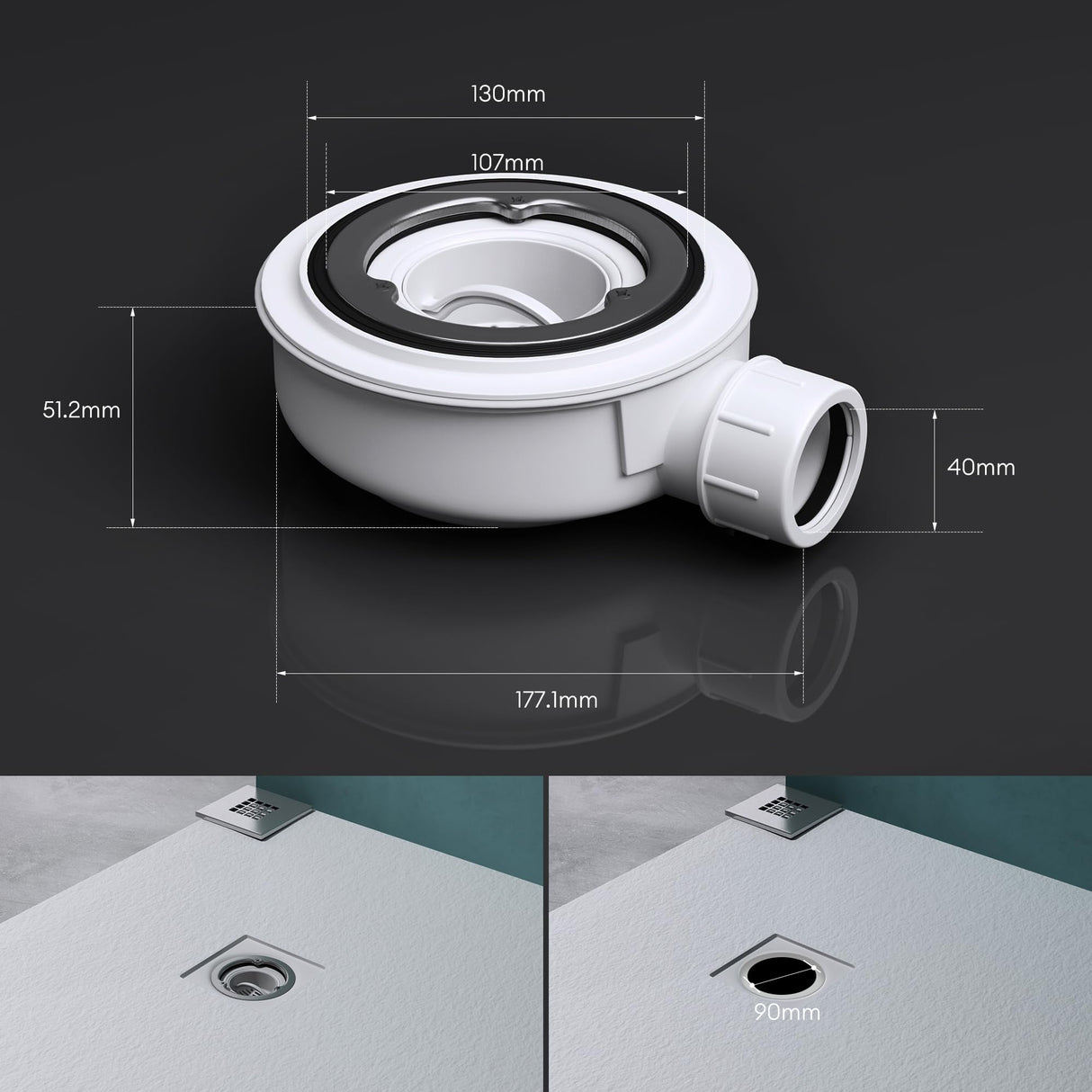 glasvilla ducha kit de desagüe para plato de ducha desagüe sifón