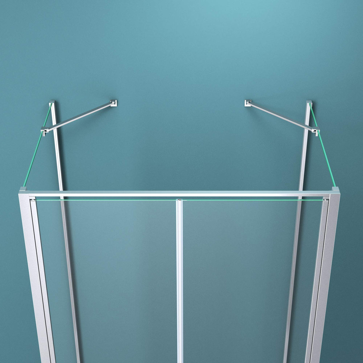 Cabine de douche Glasvilla, cadre en aluminium, verre de sécurité trempé, verre clair, double porte Ravenna50K