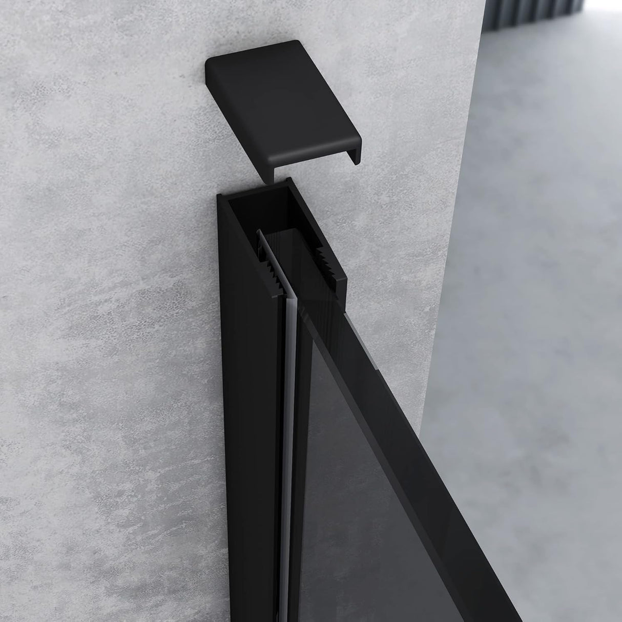 glasvilla Box Doccia Walk-In in Vetro 10mm Parete Doccia in Vetro di Sicurezza ESG con Rivestimento Nano e Braccio di Sostegno BRAM1&BRAM3 Bremen2