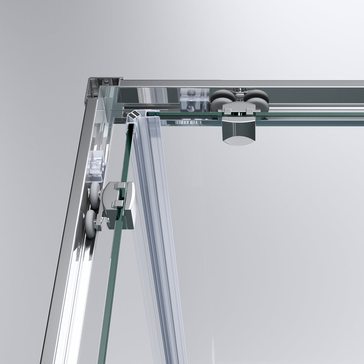 cabina de ducha glasvilla con puerta corredera doble puerta de ducha entrada de esquina vidrio templado efecto loto 6mm vidrio de seguridad ESG Ravenna16MS