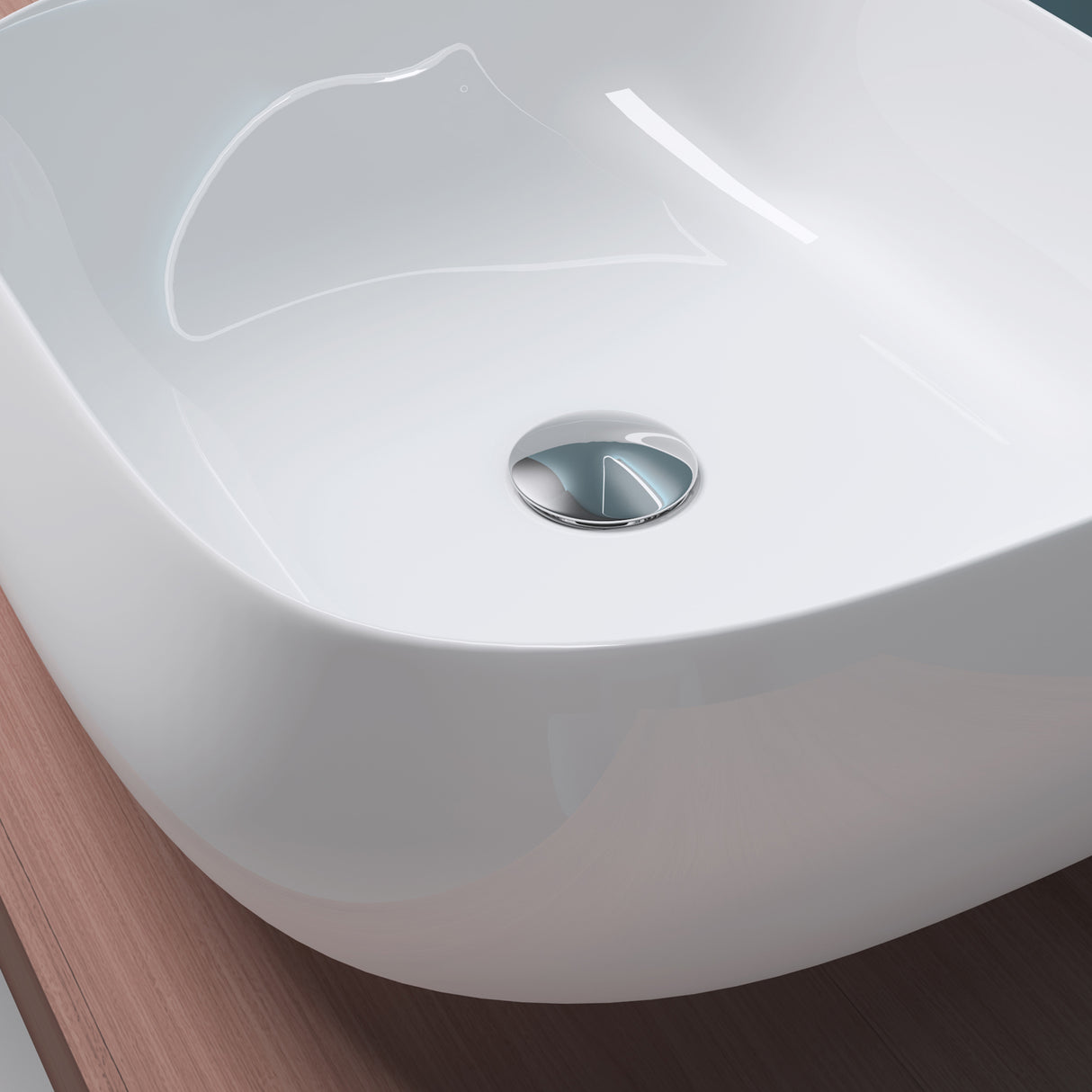 glasvilla Lavabo da Appoggio in Ceramica Lavandino Bagno Bianco con Nano Rivestimenti