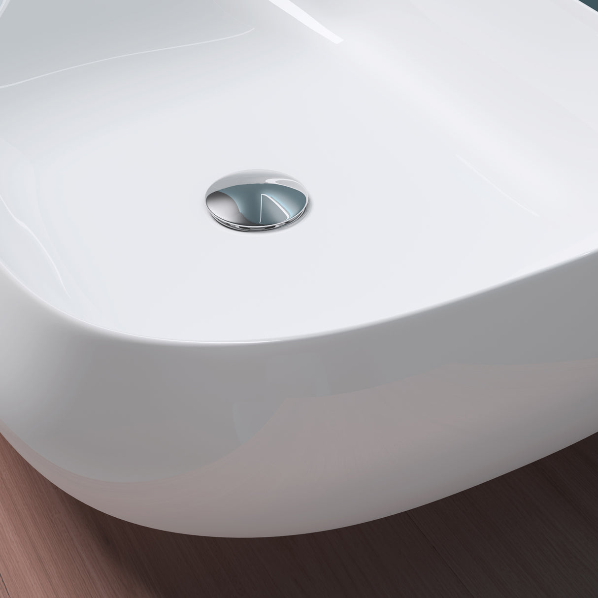glasvilla Lavabo da Appoggio in Ceramica Lavandino Bagno Bianco con Nano Rivestimenti