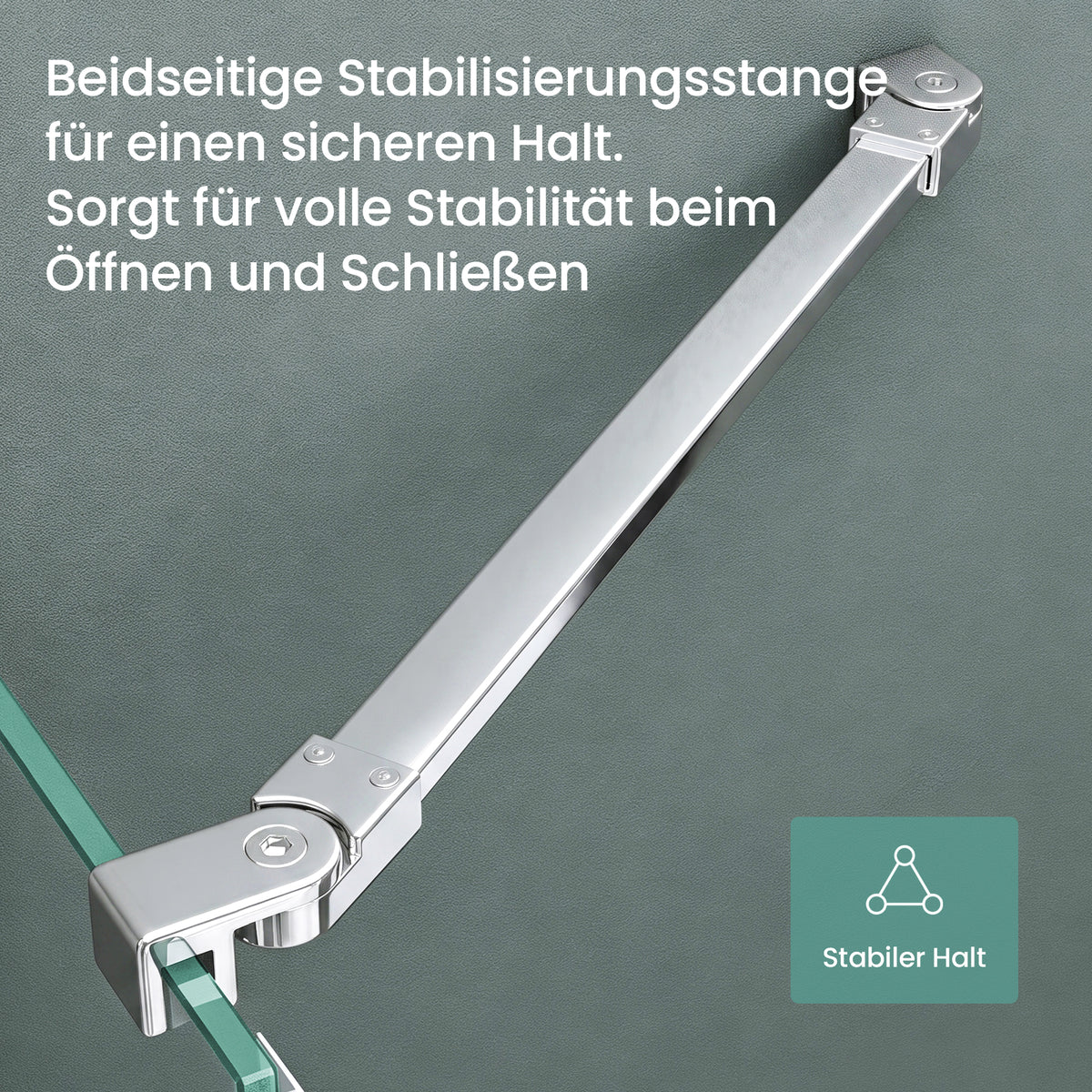 glasvilla Cabine de Douche en Verre de Sécurité 6mm avec Revêtement NANO Facile à Nettoyer Paroi de Douche Cloison de Douche R05K