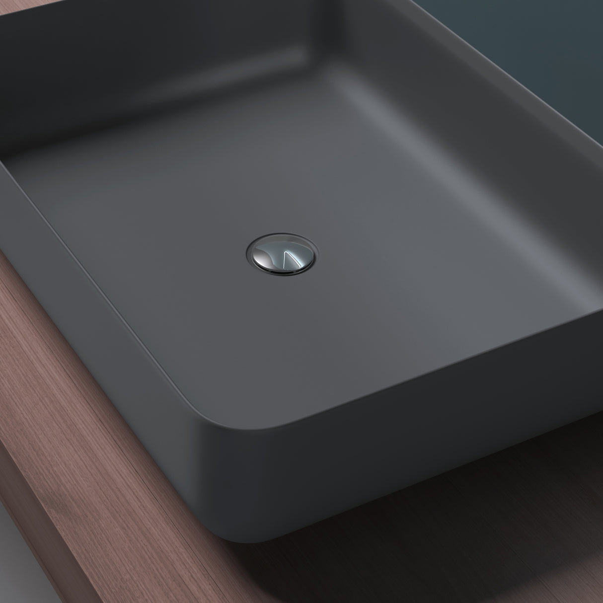 glasvilla Lavabo Lavabo de Encimera Mineral de Resina Rectangular Cuenco de Lavabo Mueble de Lavabo Col812