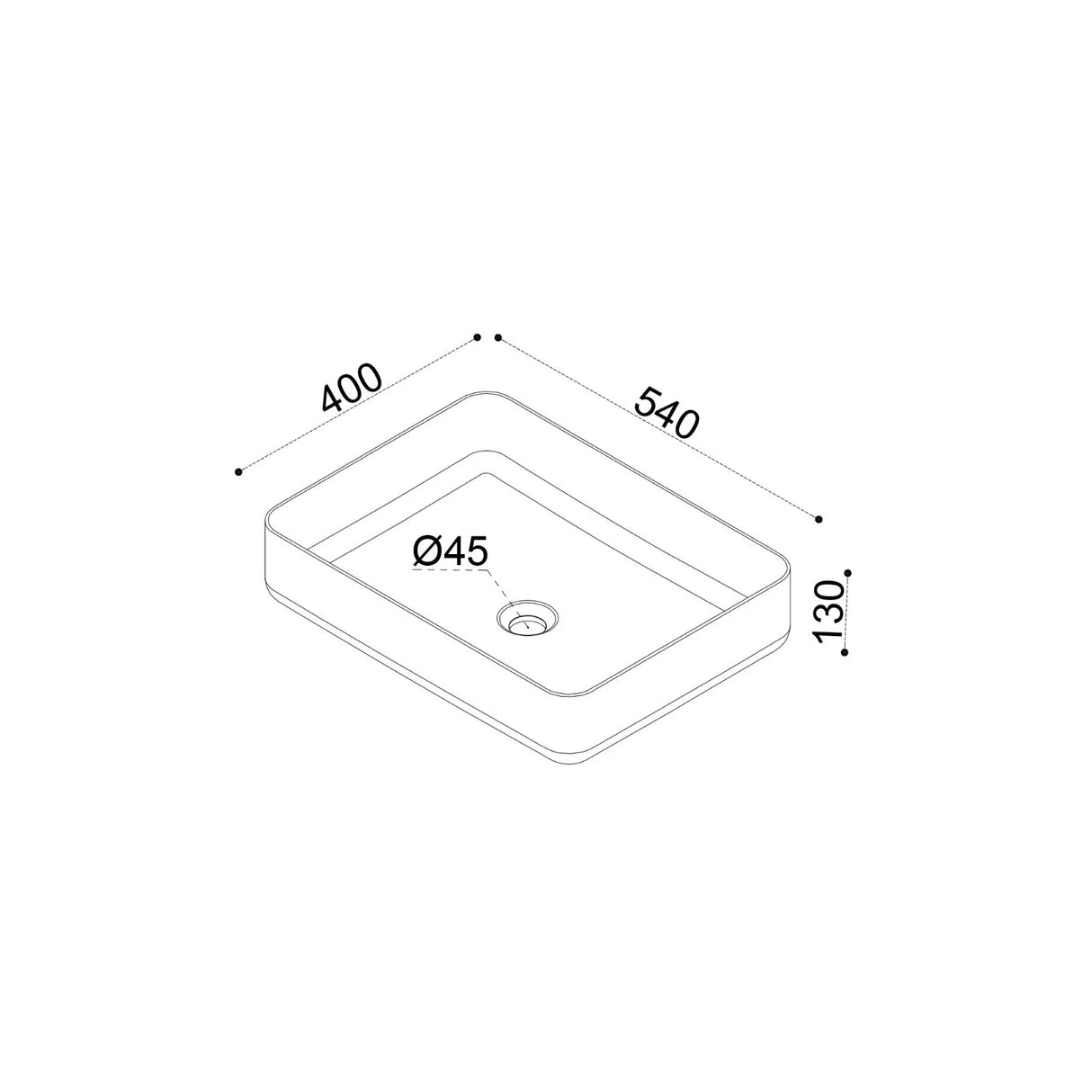glasvilla Lavabo Lavabo de Encimera Mineral de Resina Rectangular Cuenco de Lavabo Mueble de Lavabo Col812