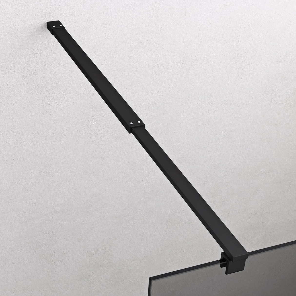 glasvilla Box Doccia Walk-In in Vetro 10mm Parete Doccia in Vetro di Sicurezza ESG con Rivestimento Nano e Braccio di Sostegno BRAM1&BRAM3 Bremen2