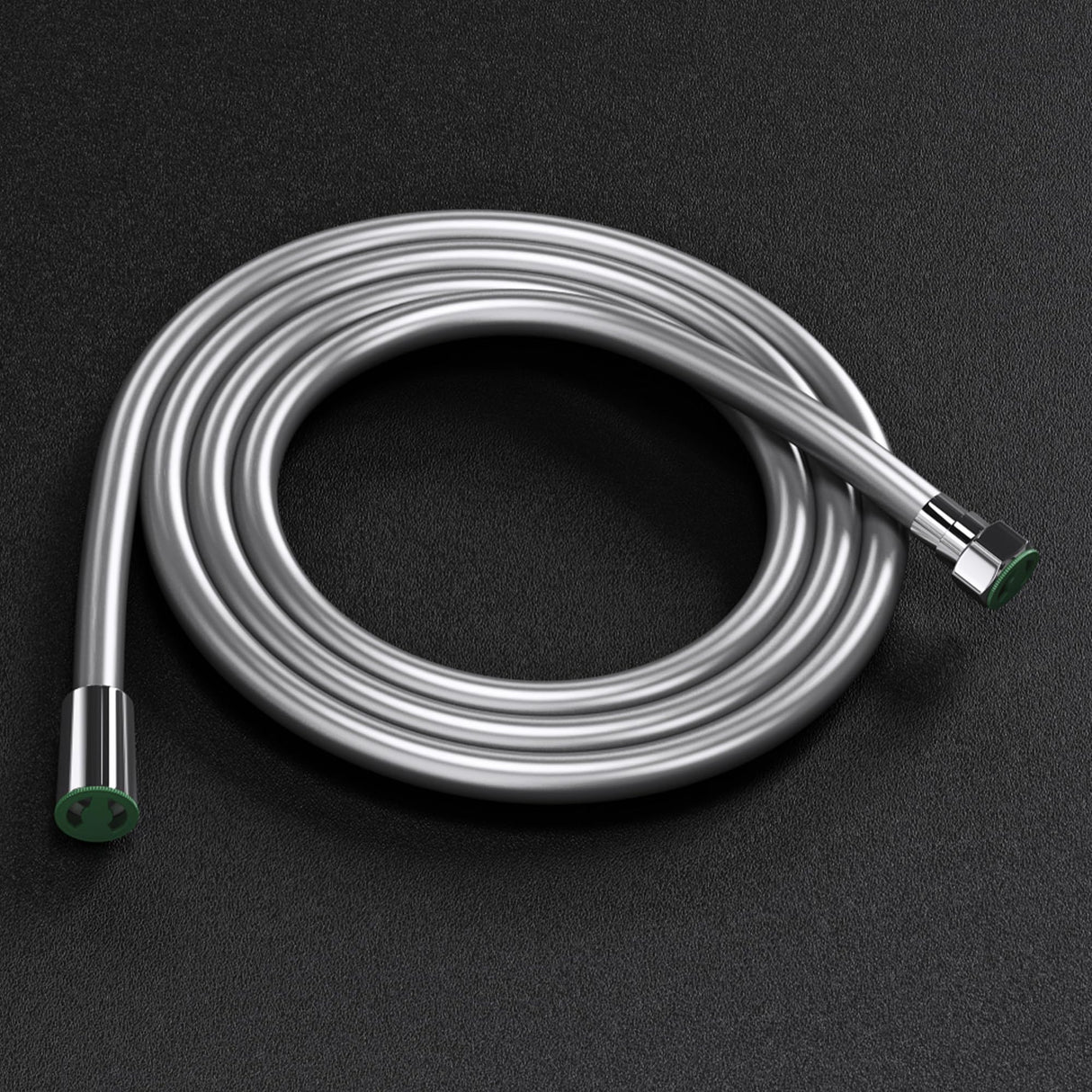 Tubo doccia Glasvilla flessibile doccia liscio effetto metallo cromato con protezione antipiega