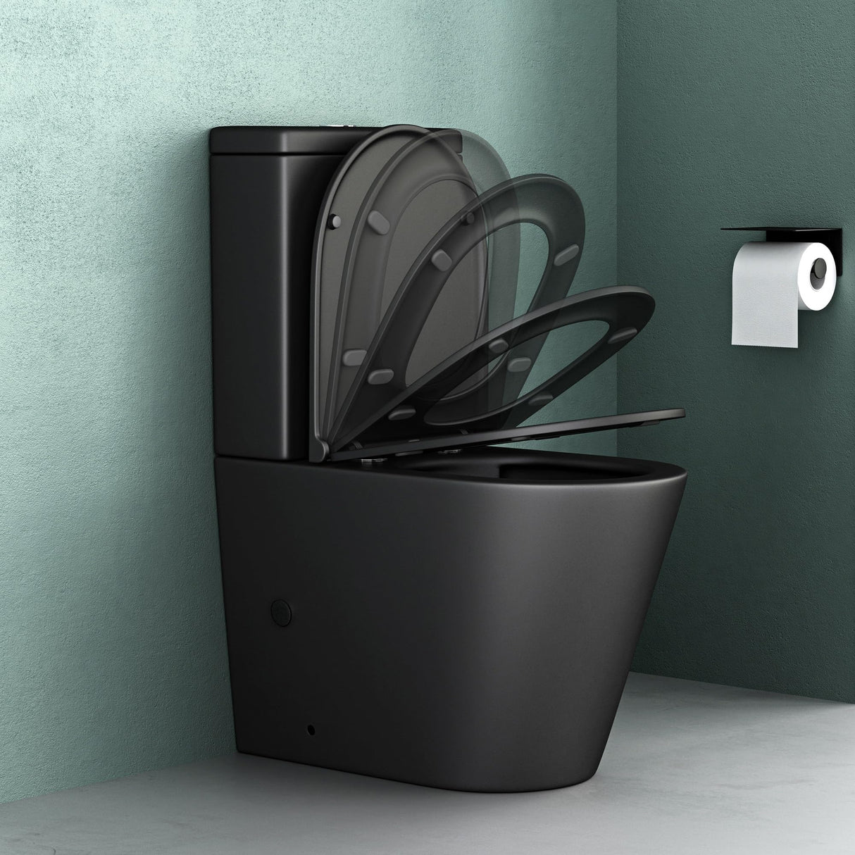 glasvilla Toilettes sur Pied en Céramique WC sans Bride 36x63x82 cm WC sur Pied avec Réservoir Stand108T