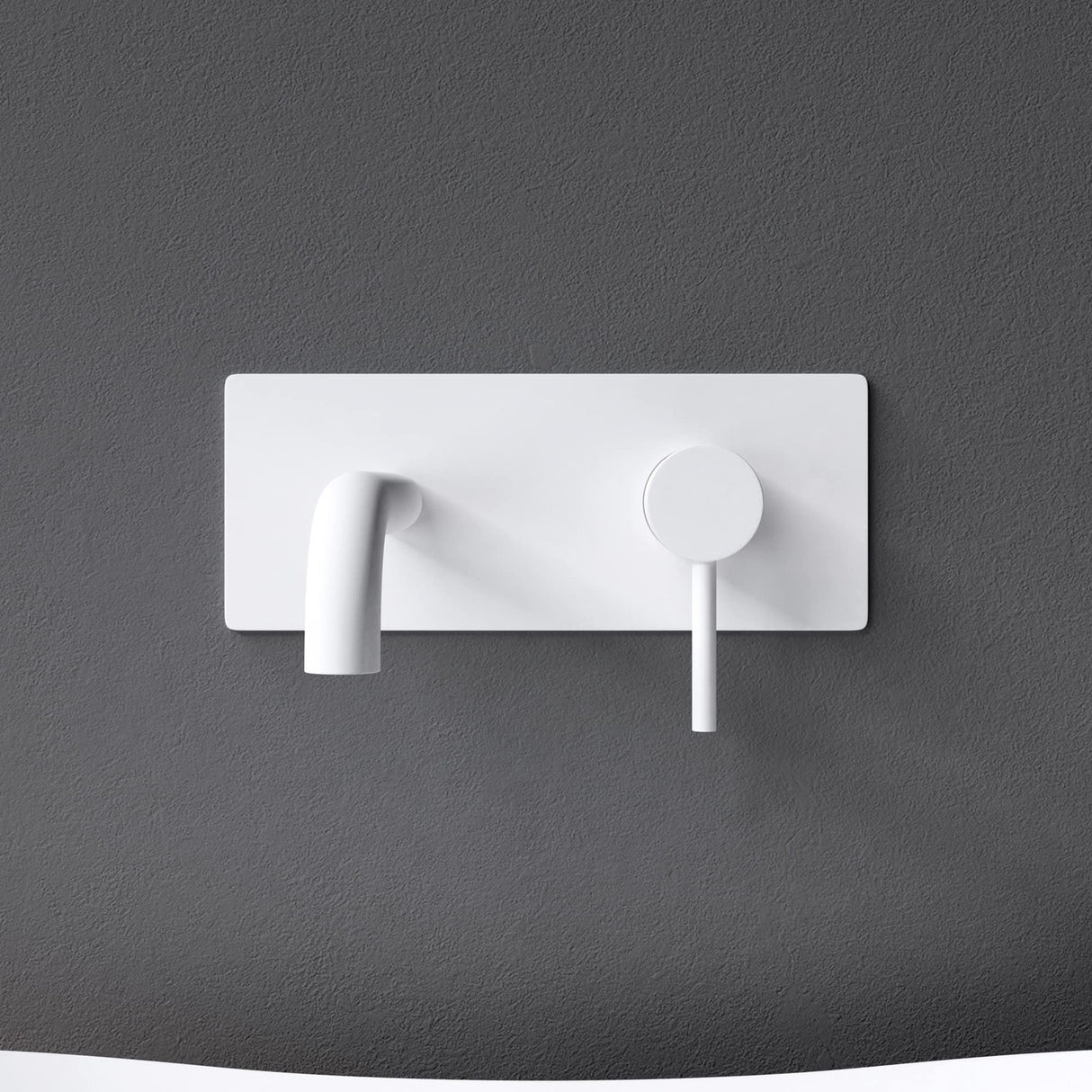 glasvilla Miscelatore per Lavabo a Muro Rubinetto Lavabo a Parete per bagno con Corpo a Incasso