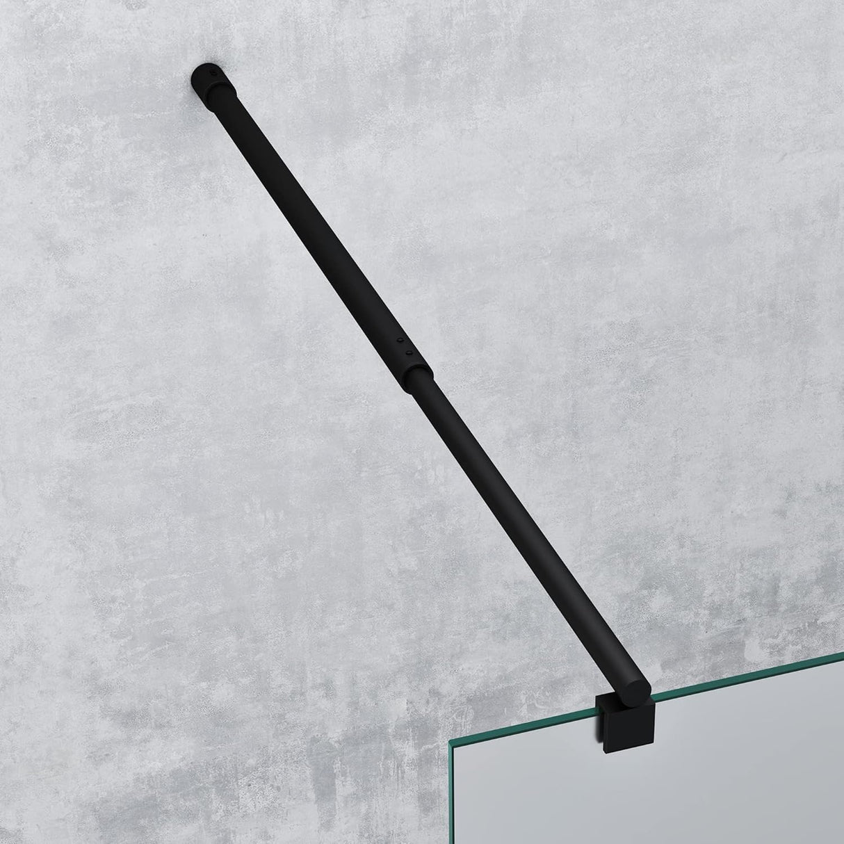 glasvilla Box Doccia Walk-In in Vetro 8mm Parete Doccia in Vetro di Sicurezza ESG con Rivestimento Nano Braccio di Sostegno BRAM1&BRAM3 Bremen1