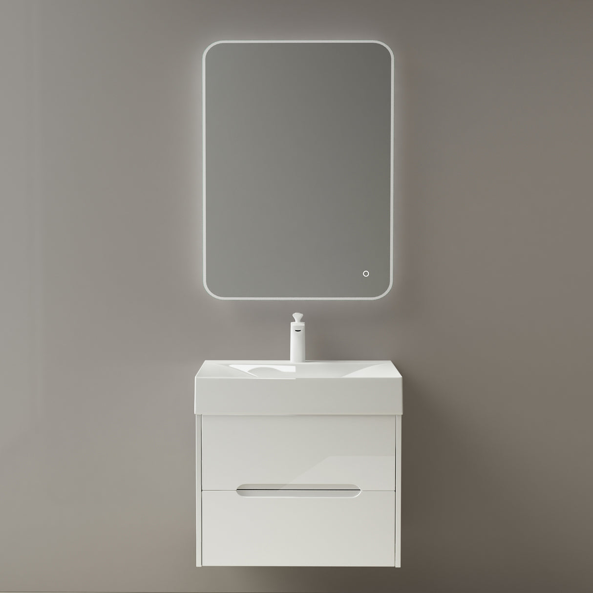 conjunto de muebles de baño glasvilla mueble de lavabo con cajones de cierre suave incluido lavabo de mineral Yoga