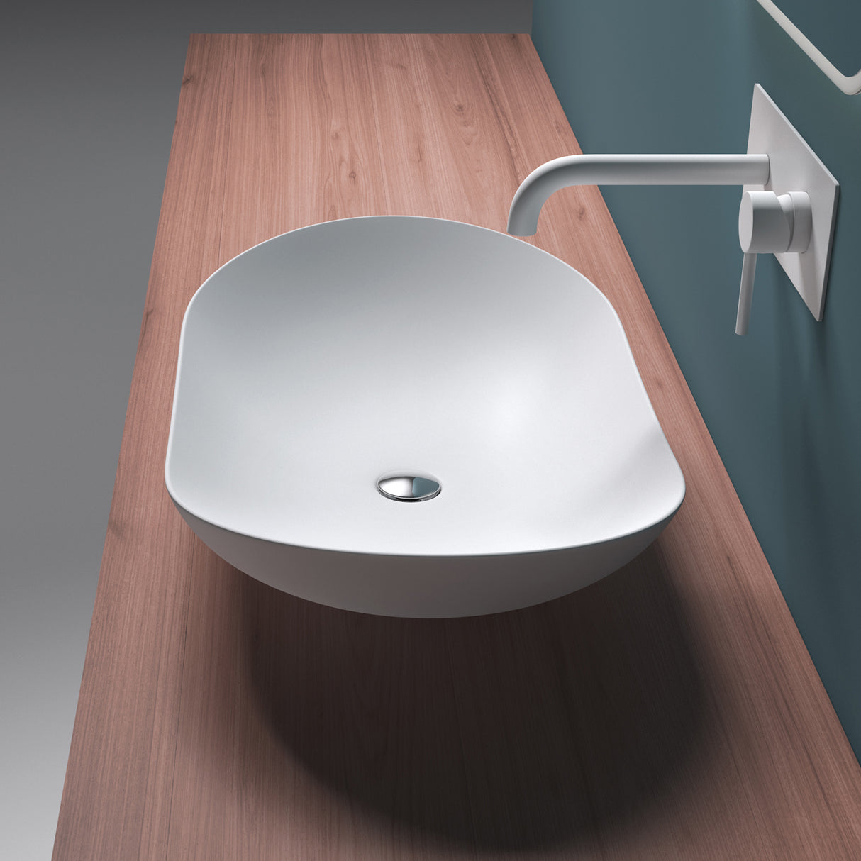glasvilla Lavabo da Appoggio in Ceramica, Lavandino Bagno Ovale con Rivestimento Nano Brüssel858