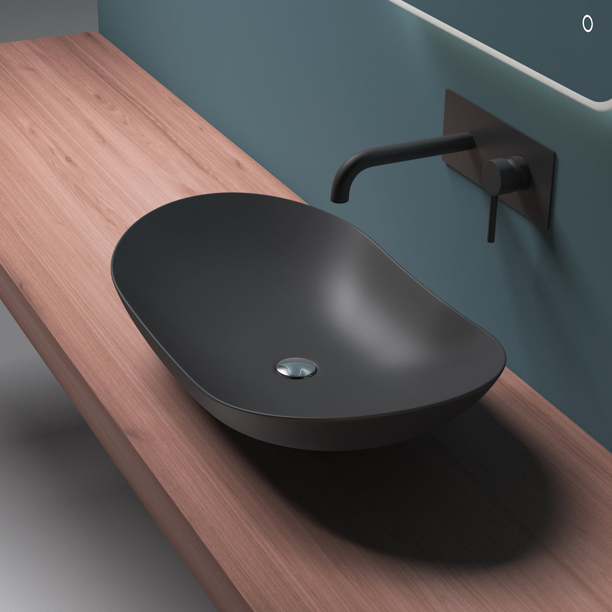 glasvilla Lavabo da Appoggio in Ceramica, Lavandino Bagno Ovale con Rivestimento Nano Brüssel858