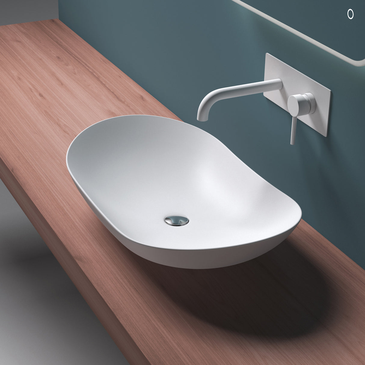 glasvilla Lavabo da Appoggio in Ceramica, Lavandino Bagno Ovale con Rivestimento Nano Brüssel858
