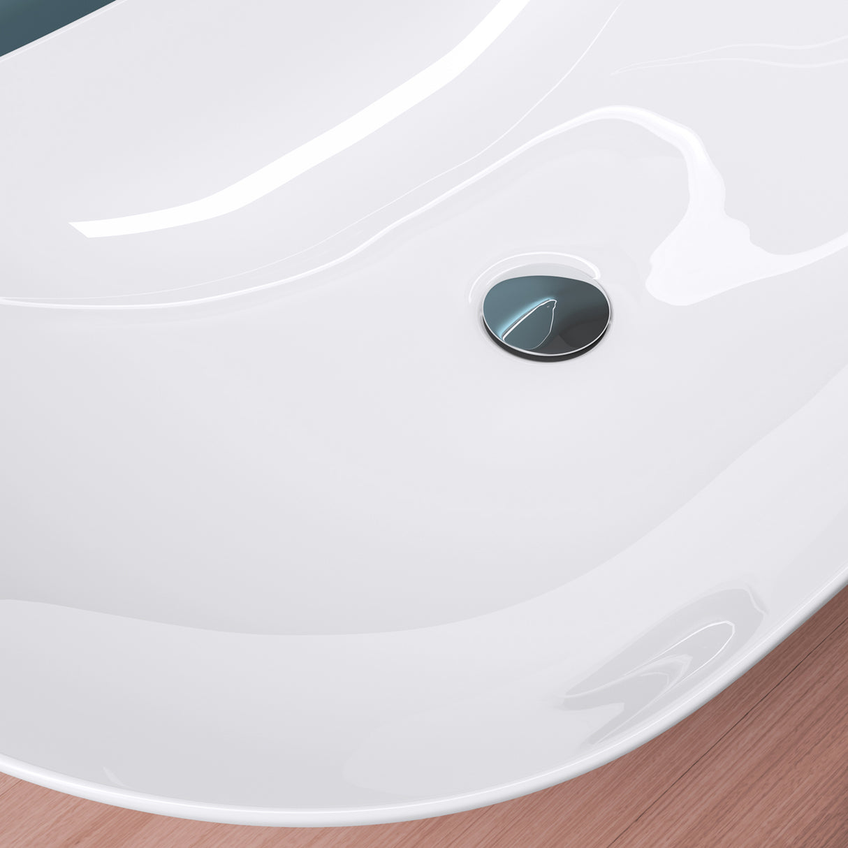 glasvilla Lavabo da Appoggio in Ceramica, Lavandino Bagno Ovale con Rivestimento Nano Brüssel858