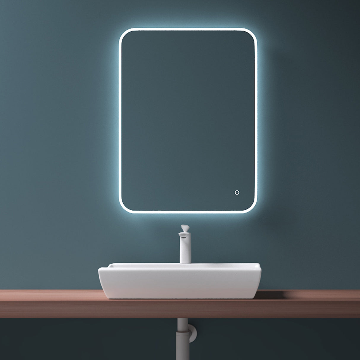 glasvilla Lavabo da Appoggio in Ceramica 63x40x12cm, Lavabo Bagno Sospeso Lavandino Bagno con Rivestimento nano Bianco Brüssel890