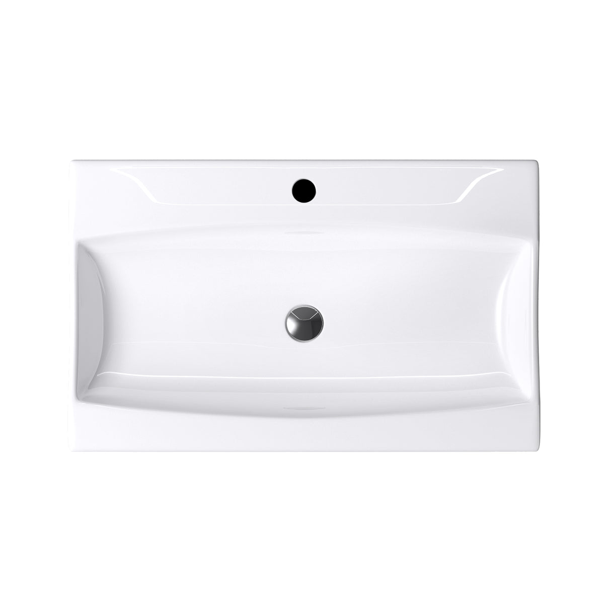 glasvilla Lavabo da Appoggio in Ceramica 63x40x12cm, Lavabo Bagno Sospeso Lavandino Bagno con Rivestimento nano Bianco Brüssel890