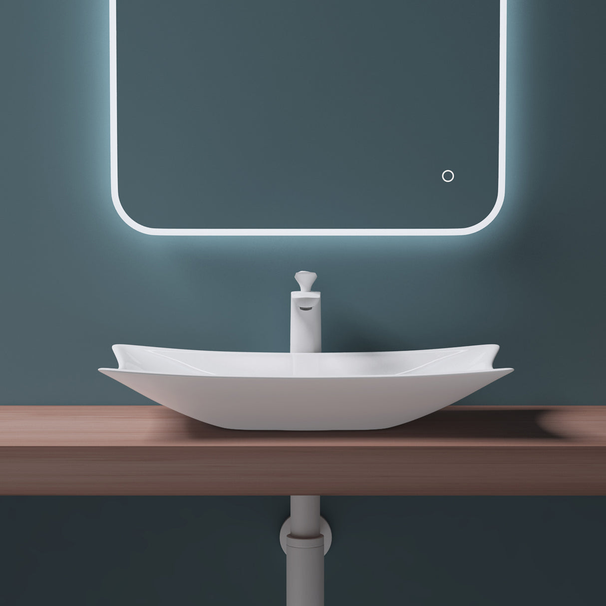 glasvilla Lavabo da Appoggio in Ceramica Lavandino Bagno con Rivestimento Nano Brüssel891