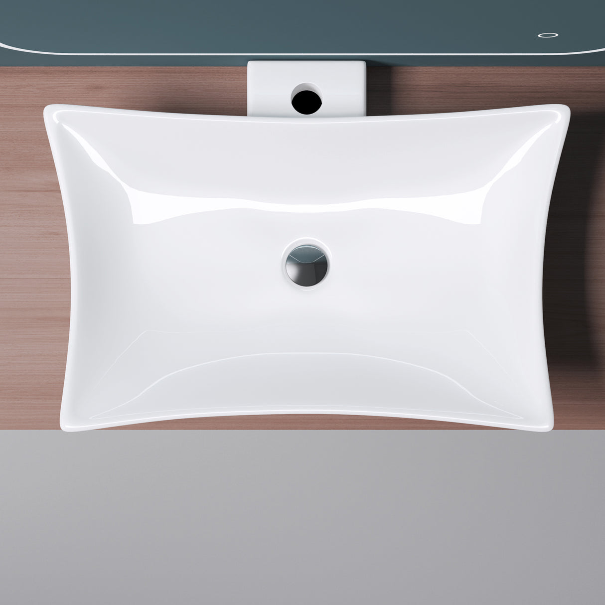 glasvilla Lavabo da Appoggio in Ceramica Lavandino Bagno con Rivestimento Nano Brüssel891