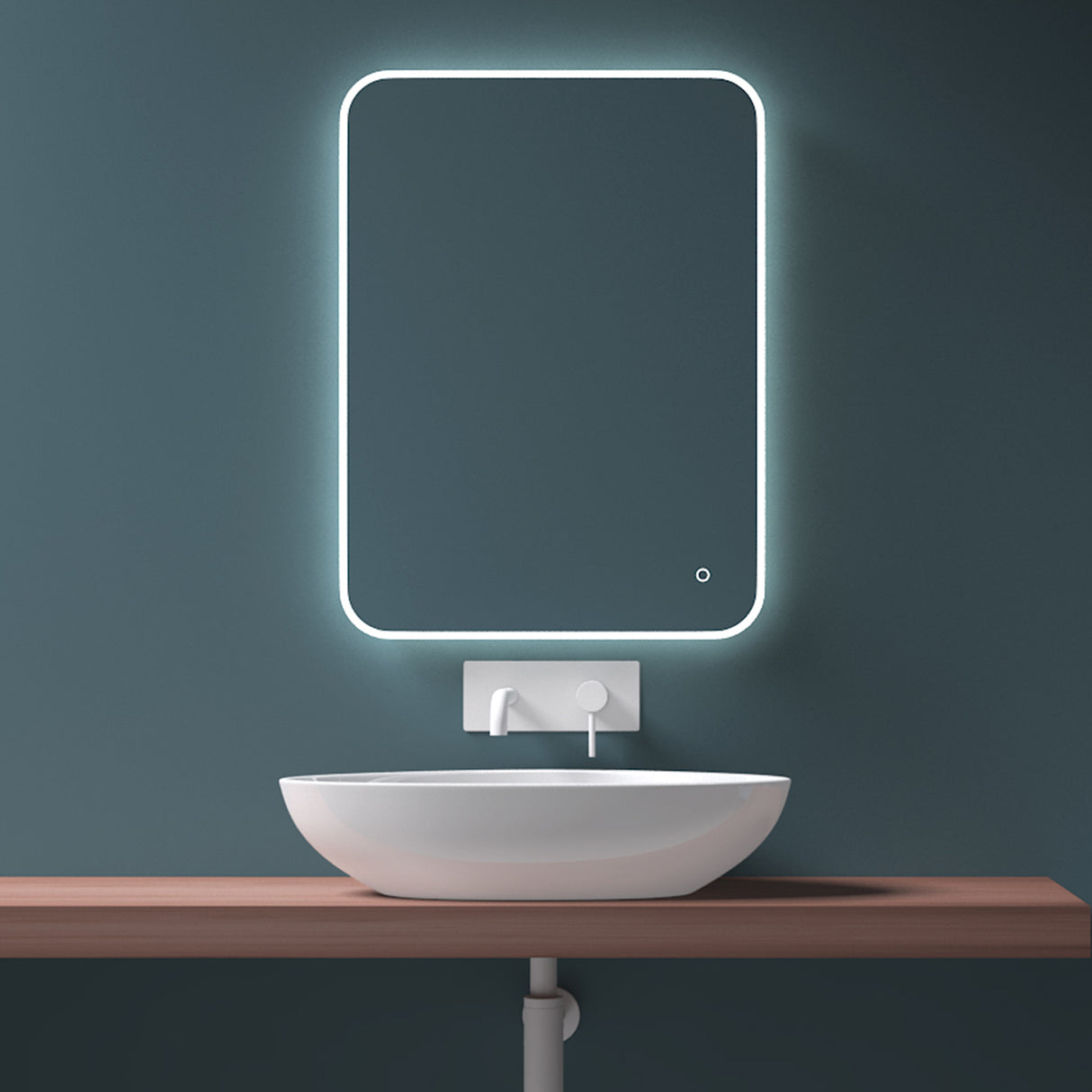 glasvilla Lavabo da Appoggio in Ceramica Lavandino Bagno con Rivestimento Nano Bianco Brüssel895