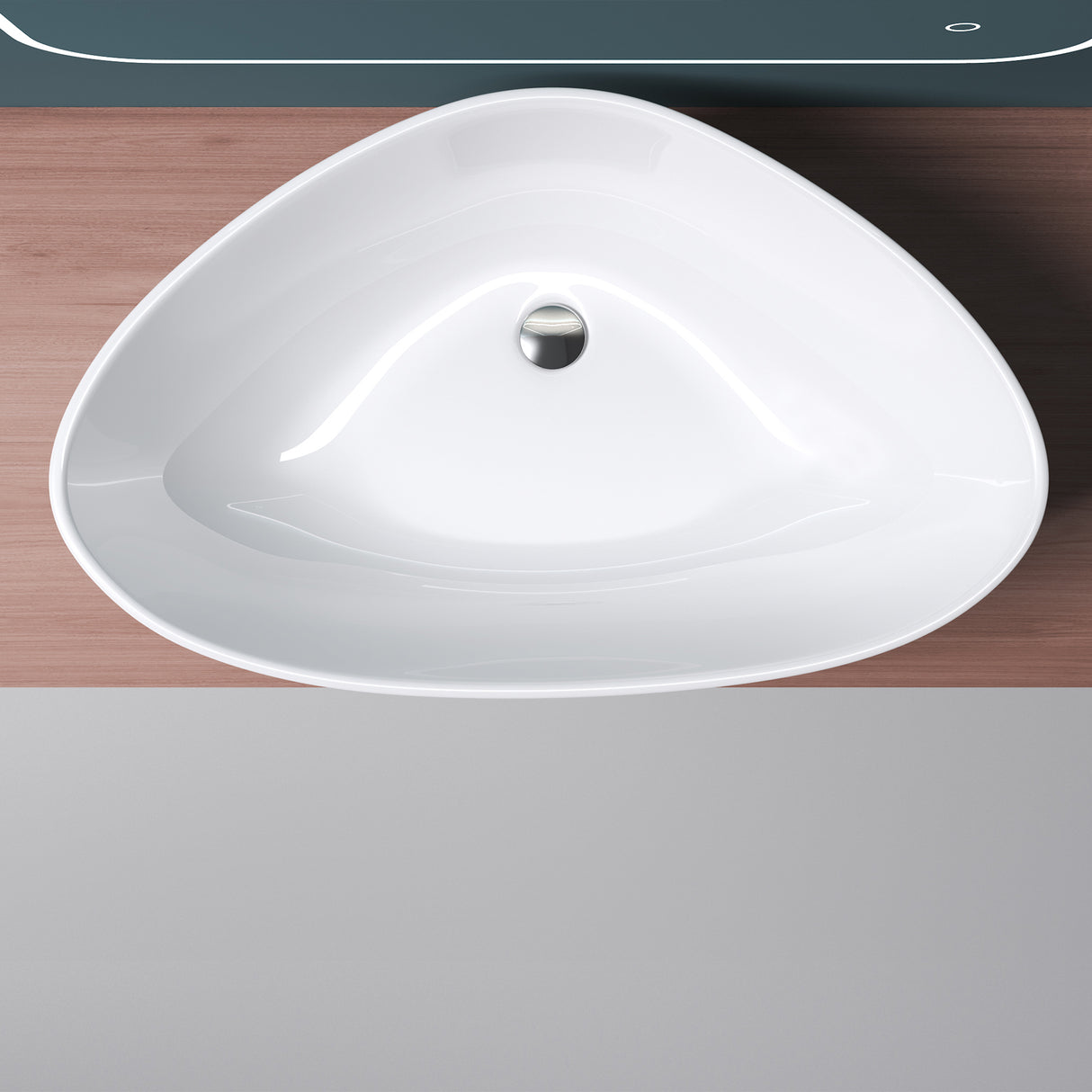 glasvilla Lavabo da Appoggio in Ceramica Lavandino Bagno con Rivestimento Nano Bianco Brüssel895