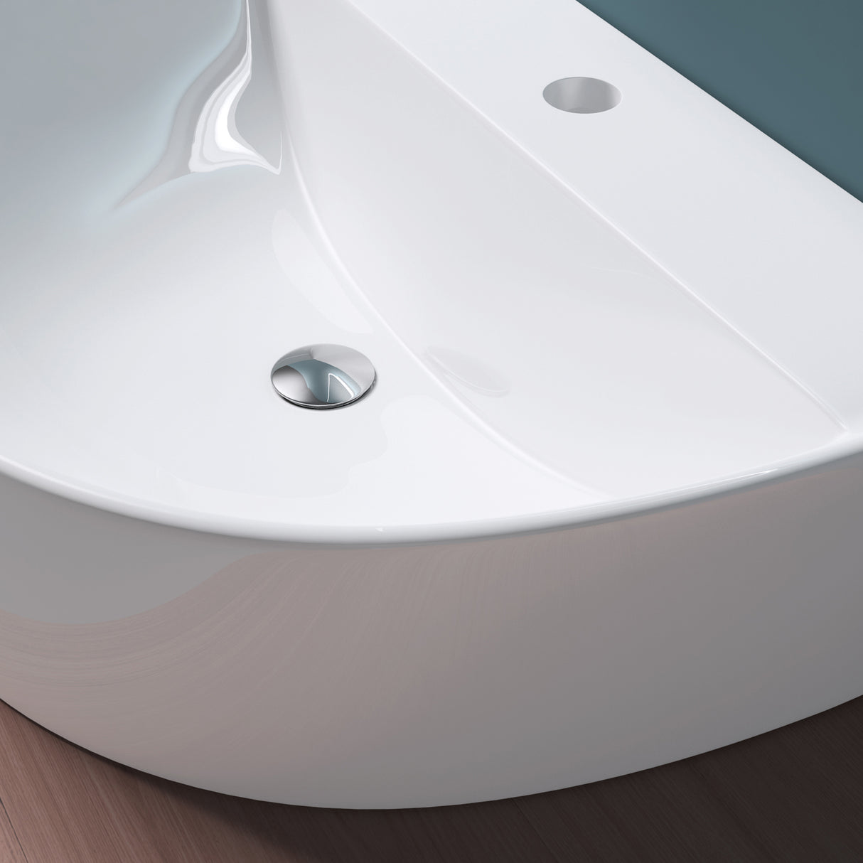 glasvilla Lavabo da Appoggio 61x44,5x14,5cm Lavabo Bagno Sospeso Lavandino Bagno con Nano Rivestimenti Bianco Brüssel896