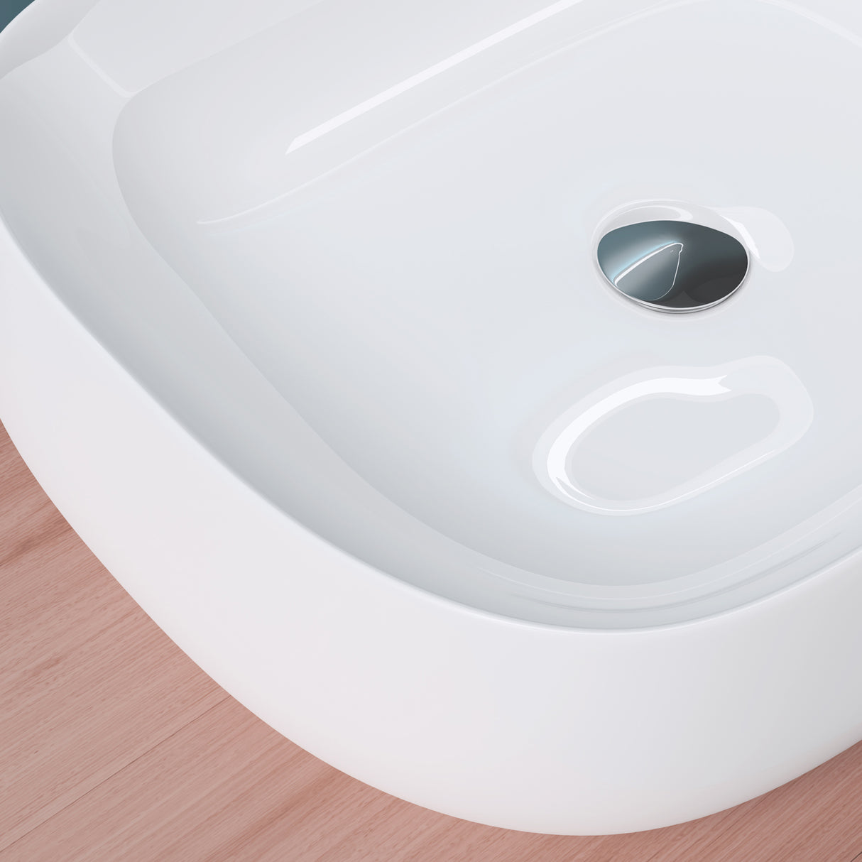 glasvilla Lavabo da Appoggio in Ceramica Lavandino Bagno Bianco con Nano Rivestimenti