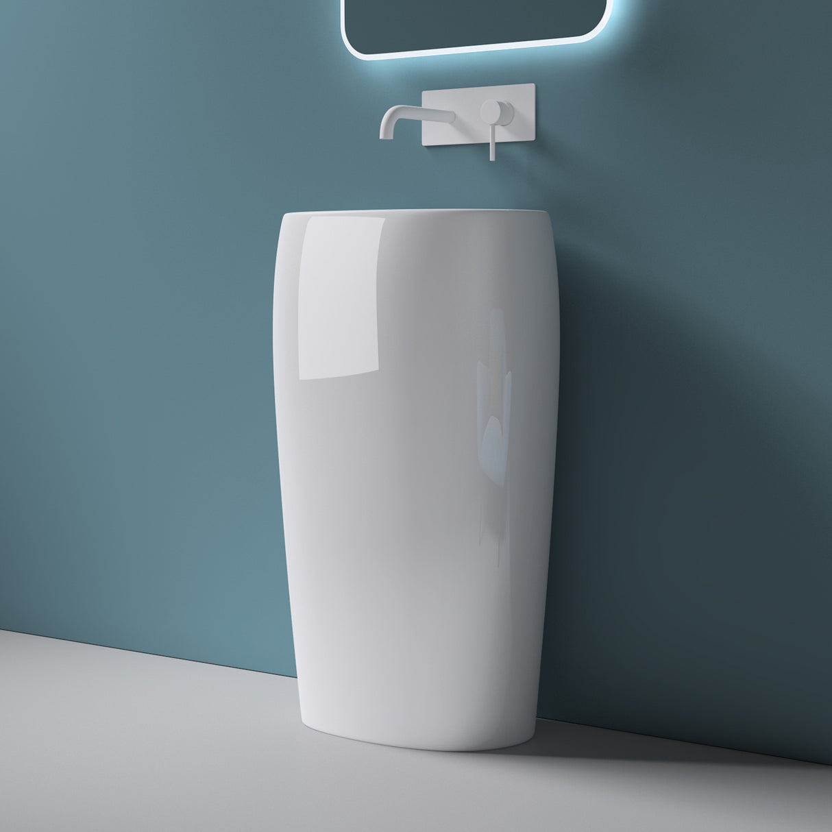 glasvilla Lavandino a Colonna Lavandino su Piedistallo per Bagni da Marmo Fuso, Lavabo a Colonna Colossum32