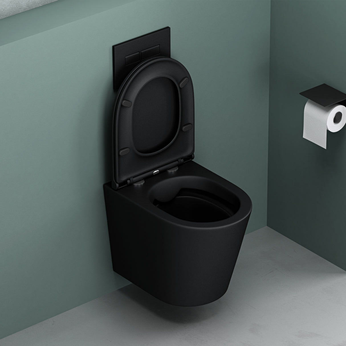 glasvilla Inodoro sin borde de descarga Inodoro suspendido Inodoro sin borde de descarga Asiento de inodoro Softclose Aachen108