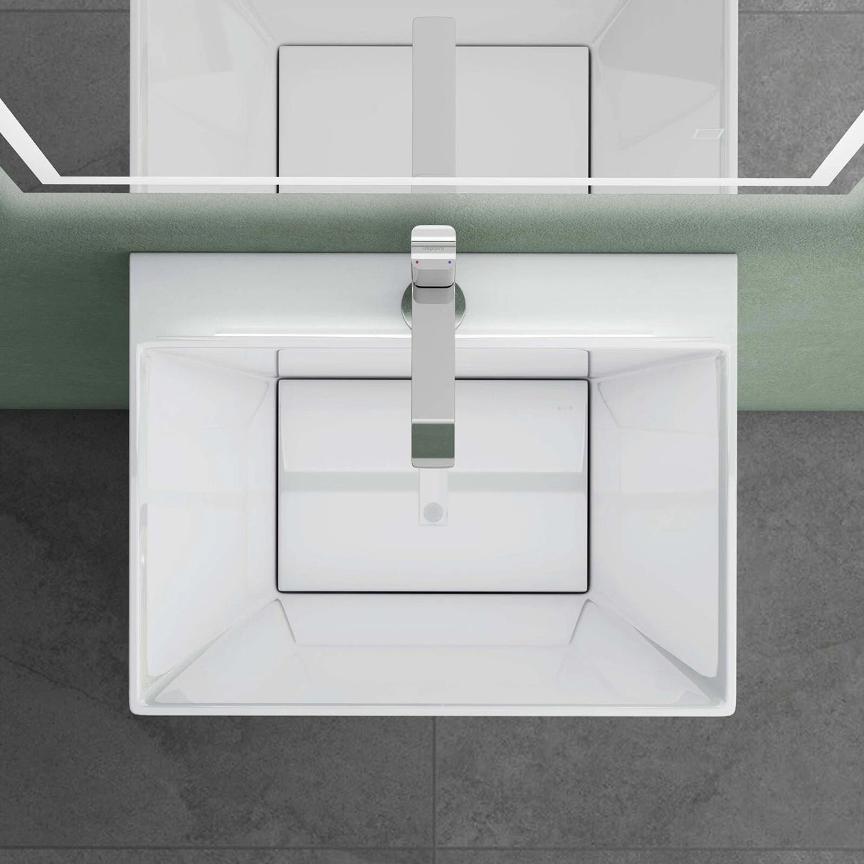 lavabo de diseño glasvilla freestanding Col40 blanco, de mineral, lavabo, BTH: 55x42x85cm
