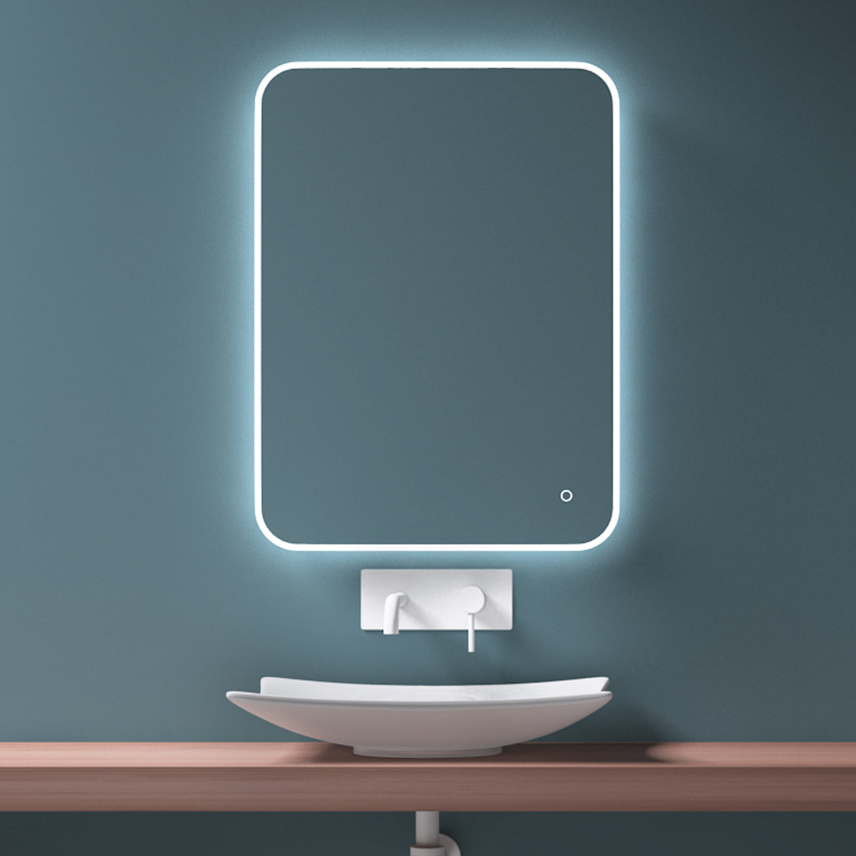 Lavabo da appoggio Glasvilla in ceramica quadrata con rivestimento nano Brüssel910