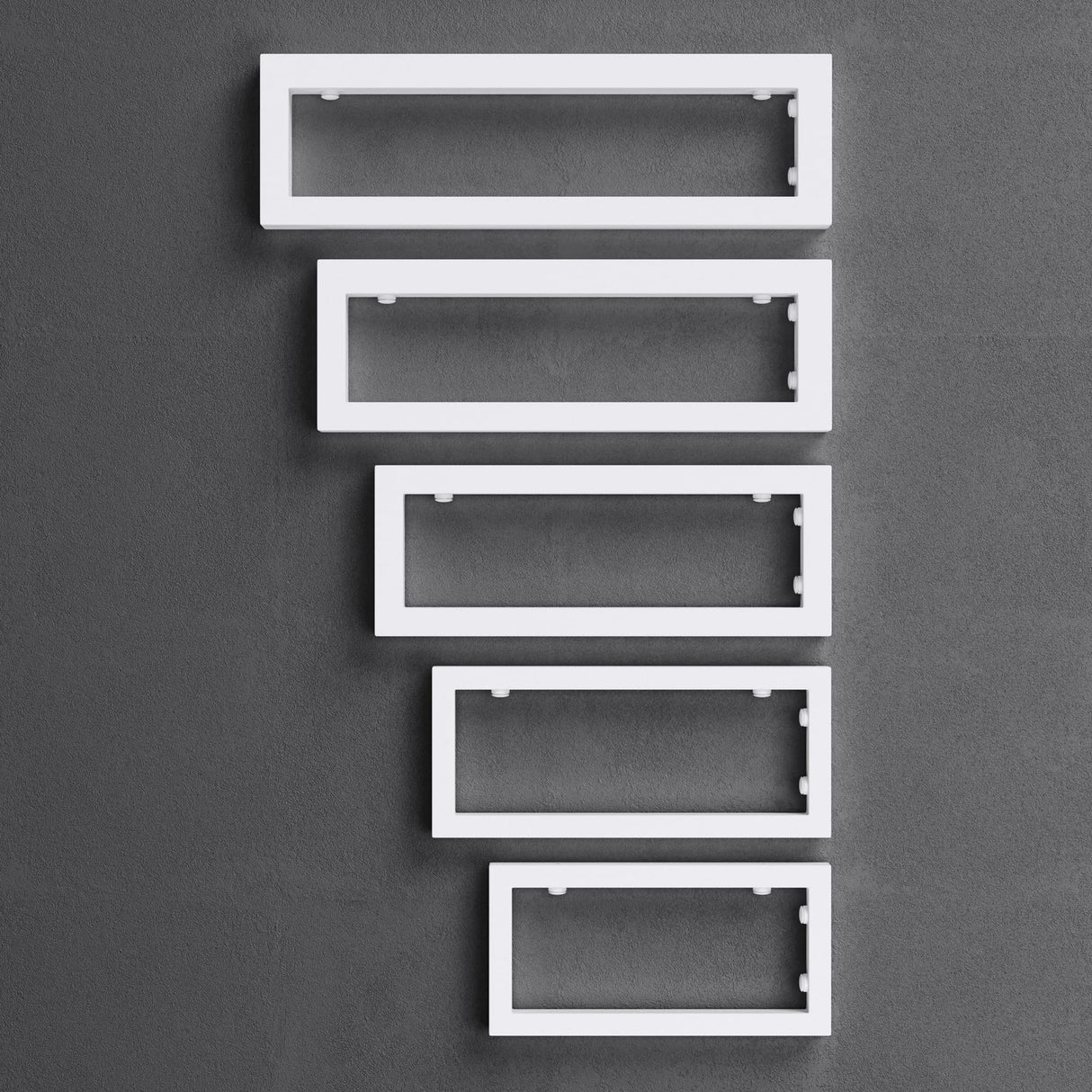 glasvilla Diseño Consola de Pared de Acero Inoxidable Soporte para Lavabo 2 Piezas WH01