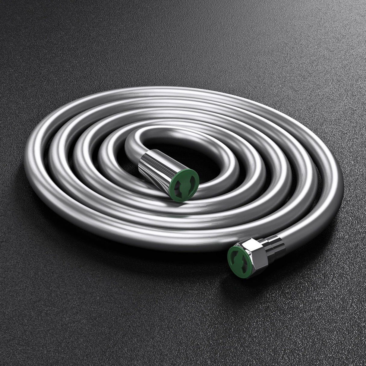 Tubo doccia Glasvilla flessibile doccia liscio effetto metallo cromato con protezione antipiega