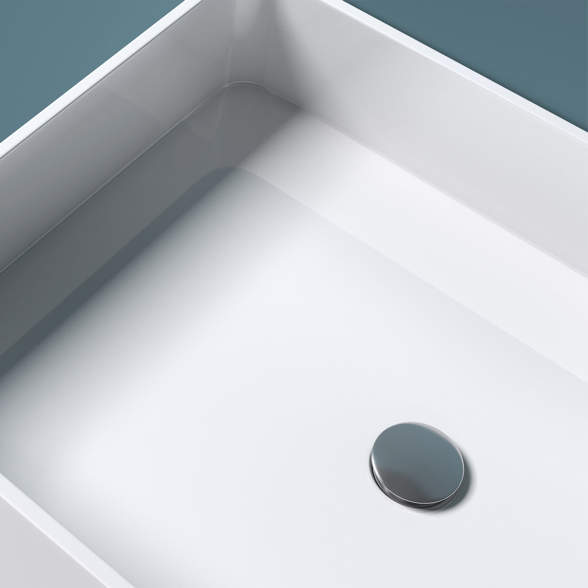 lavabo de diseño glasvilla freestanding Col36 blanco de mineral compuesto, BTH: 60x42x80cm