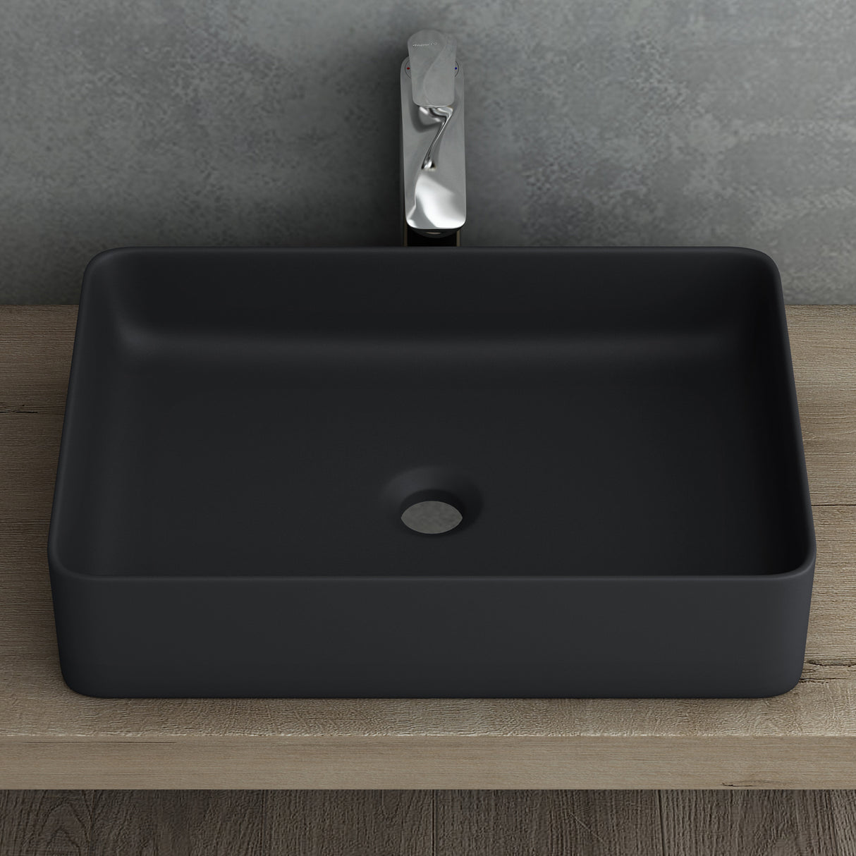 glasvilla Lavabo Lavabo de Encimera BTH: 59x38x13,5cm Cuenco de Cerámica Bruselas105D