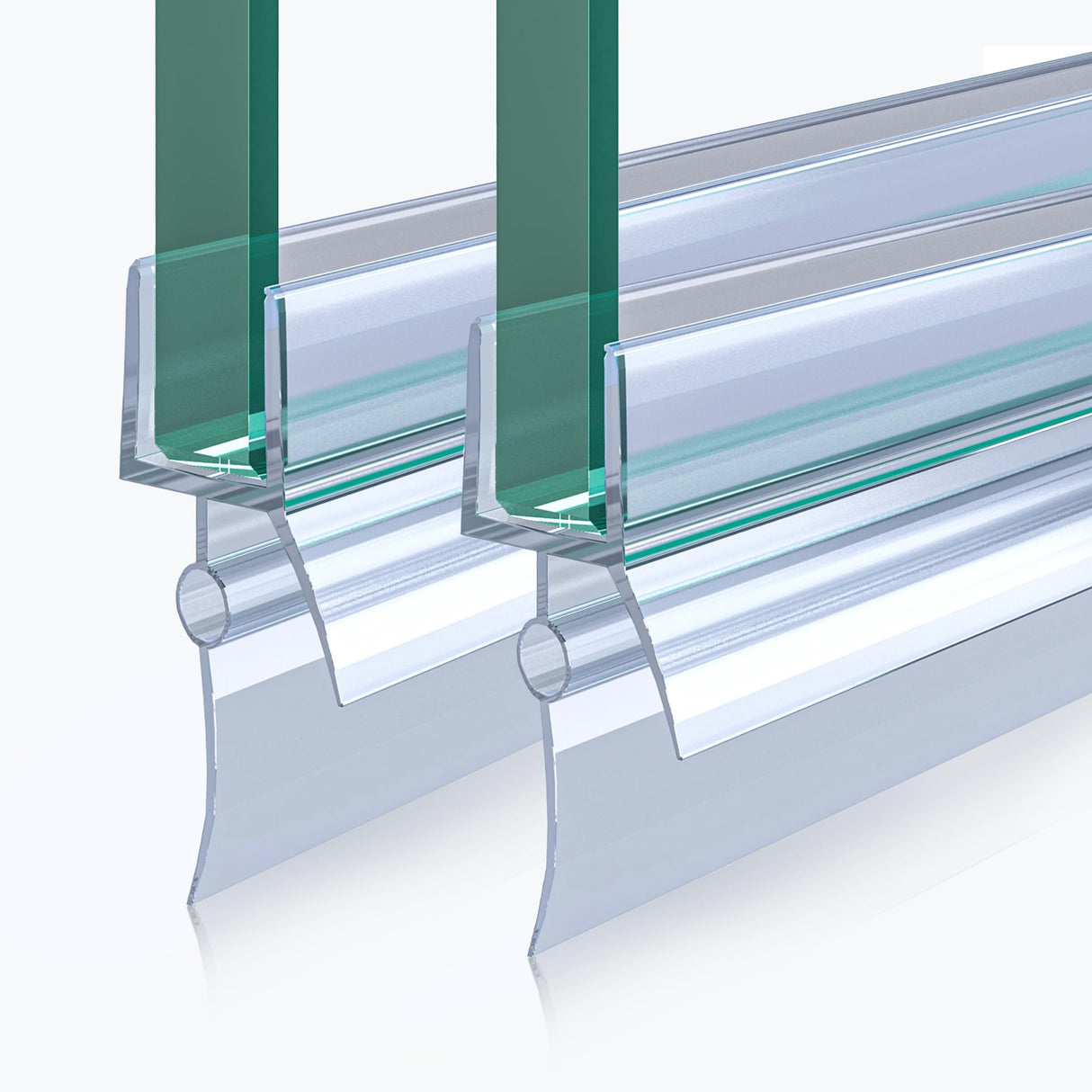 glasvilla Duschdichtung PVC | Duschtürdichtung para 6 - 8mm de grosor de vidrio | Junta de repuesto para puertas de ducha y cabinas de ducha