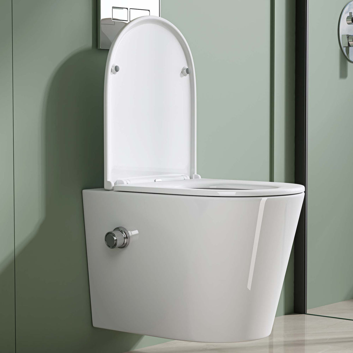 glasvilla Sanitari Bagno Sospeso in Ceramica Sanitari Bagno con Soft Close WC Sospeso Montaggio a Parete