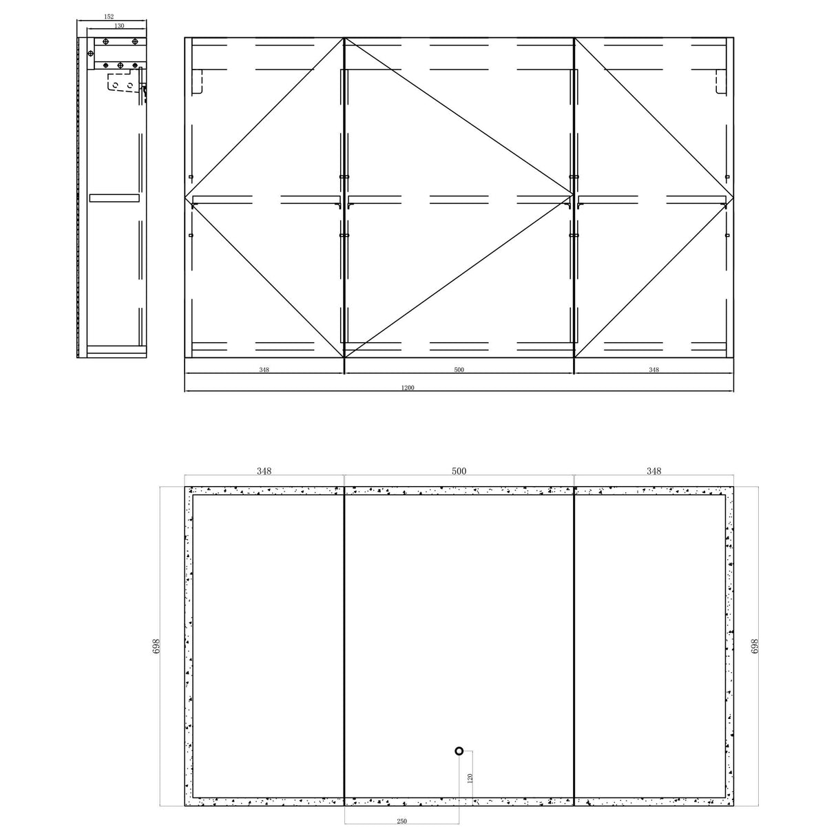 glasvilla Espejo armario de baño con iluminación LED armario de baño colgante espejo de baño Espejo armario-04